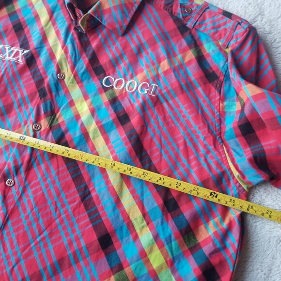 VTG COOGI Short Sleeve Shirt Men's XXL Colorful Logo Colorblock Retro - Picture 11 of 12